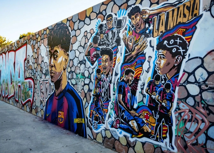 Mural Lamine Yamal en Rocafonda
